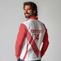 Custom Peru Football Long Sleeve Polo Shirt La Bicolor Coat Of Arms Style