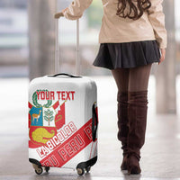 Custom Peru Football Luggage Cover La Bicolor Coat Of Arms Style