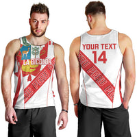 Custom Peru Football Men Tank Top La Bicolor Coat Of Arms Style