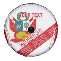 Custom Peru Football Spare Tire Cover La Bicolor Coat Of Arms Style
