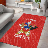 Custom Chile Football Area Rug Vamos La Roja