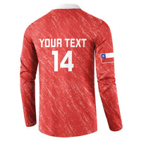 Custom Chile Football Button Sweatshirt Vamos La Roja
