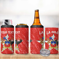 Custom Chile Football 4 in 1 Can Cooler Tumbler Vamos La Roja