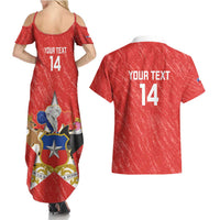Custom Chile Football Couples Matching Summer Maxi Dress and Hawaiian Shirt Vamos La Roja