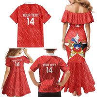 Custom Chile Football Family Matching Mermaid Dress and Hawaiian Shirt Vamos La Roja