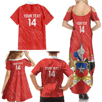 Custom Chile Football Family Matching Summer Maxi Dress and Hawaiian Shirt Vamos La Roja