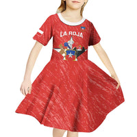 Custom Chile Football Kid Short Sleeve Dress Vamos La Roja
