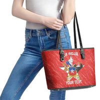 Custom Chile Football Leather Tote Bag Vamos La Roja