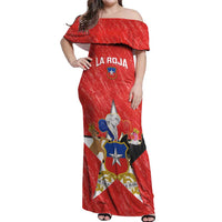 Custom Chile Football Off Shoulder Maxi Dress Vamos La Roja