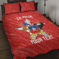 Custom Chile Football Quilt Bed Set Vamos La Roja