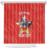 Custom Chile Football Shower Curtain Vamos La Roja