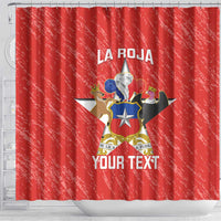 Custom Chile Football Shower Curtain Vamos La Roja