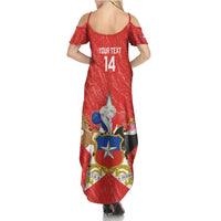 Custom Chile Football Summer Maxi Dress Vamos La Roja