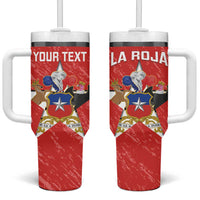 Custom Chile Football Tumbler With Handle Vamos La Roja