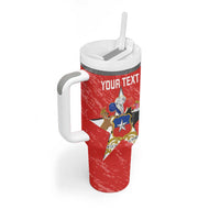 Custom Chile Football Tumbler With Handle Vamos La Roja