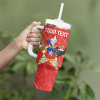 Custom Chile Football Tumbler With Handle Vamos La Roja