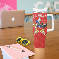 Custom Chile Football Tumbler With Handle Vamos La Roja