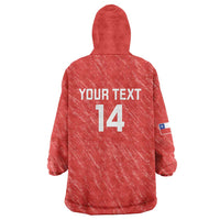 Custom Chile Football Wearable Blanket Hoodie Vamos La Roja