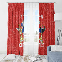 Custom Chile Football Window Curtain Vamos La Roja
