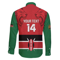 Custom Kenya Football Family Matching Long Sleeve Bodycon Dress and Hawaiian Shirt Come On Harambee Stars