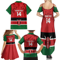 Custom Kenya Football Family Matching Summer Maxi Dress and Hawaiian Shirt Come On Harambee Stars