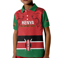 Custom Kenya Football Kid Polo Shirt Come On Harambee Stars