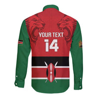Custom Kenya Football Long Sleeve Button Shirt Come On Harambee Stars