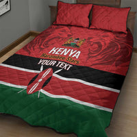 Custom Kenya Football Quilt Bed Set Come On Harambee Stars