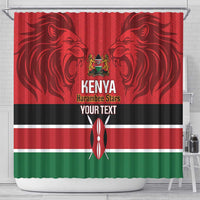 Custom Kenya Football Shower Curtain Come On Harambee Stars