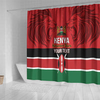 Custom Kenya Football Shower Curtain Come On Harambee Stars