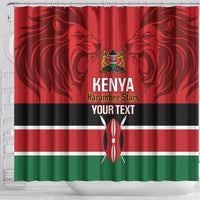 Custom Kenya Football Shower Curtain Come On Harambee Stars