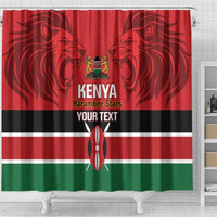 Custom Kenya Football Shower Curtain Come On Harambee Stars