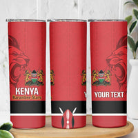 Custom Kenya Football Skinny Tumbler Come On Harambee Stars