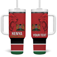 Custom Kenya Football Tumbler With Handle Come On Harambee Stars