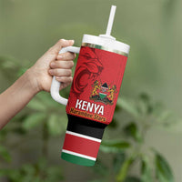 Custom Kenya Football Tumbler With Handle Come On Harambee Stars