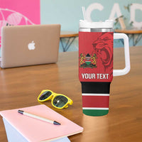 Custom Kenya Football Tumbler With Handle Come On Harambee Stars