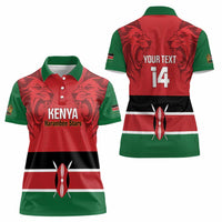 Custom Kenya Football Women Polo Shirt Come On Harambee Stars