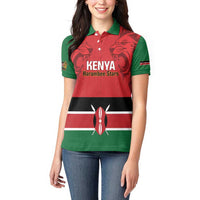 Custom Kenya Football Women Polo Shirt Come On Harambee Stars