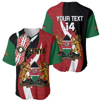 Custom Kenya Football Baseball Jersey Maasai Shield Coat Of Arms Style