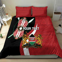 Custom Kenya Football Bedding Set Maasai Shield Coat Of Arms Style