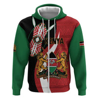 Custom Kenya Football Hoodie Maasai Shield Coat Of Arms Style