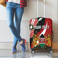 Custom Kenya Football Luggage Cover Maasai Shield Coat Of Arms Style