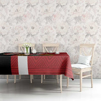 Custom Kenya Football Tablecloth Maasai Shield Coat Of Arms Style