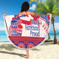 Afro-Haitians Proud Beach Blanket Haiti Coat Of Arms Dashiki