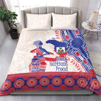 Afro-Haitians Proud Bedding Set Haiti Coat Of Arms Dashiki