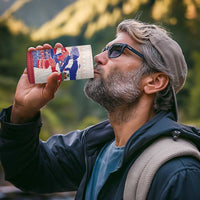 Afro-Haitians Proud 4 in 1 Can Cooler Tumbler Haiti Coat Of Arms Dashiki