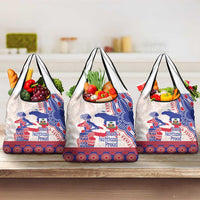 Afro-Haitians Proud Grocery Bag Haiti Coat Of Arms Dashiki