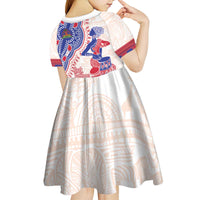 Afro-Haitians Proud Kid Short Sleeve Dress Haiti Coat Of Arms Dashiki