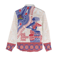 Afro-Haitians Proud Women Casual Shirt Haiti Coat Of Arms Dashiki