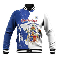 Personalised Saint-Domingue Baseball Jacket Coat Of Arms Grunge Style